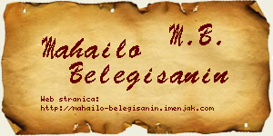 Mahailo Belegišanin vizit kartica